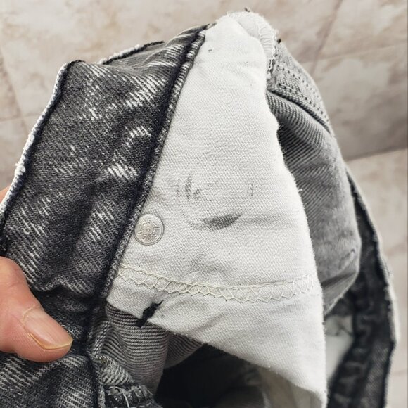 90s Acid Wash Big Kids Black Label Levis Skinny Straight Leg USA Size 10 Vintage - Picture 8 of 13